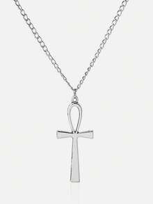 ZHAOTANGHESILVERJEWELTY قلادة بسيطة عصرية بشكل صليب الحياة الأنخ المصري القديم، مناسبة كهدية لعيد الأم/عيد الحب، للأزواج/الأصدقاء/المؤمنين، الكاثوليك، للارتداء اليومي وملابس عيد الهالوين/العطلات - متعدد الألوان - مشاهدة 11