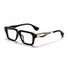 HBK 男士商务光学眼镜金属镜腿方形日常装饰眼镜框男女商务、摄影道具和礼品 - K40549 - 查看 20
