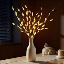 1 Stück transparente Blatt- und Zweiglampe, geeignet für Ramadan, Weihnachten, Hochzeit, Party, Feiertage, Geschenke, Heimdekoration, Schlafzimmerdekoration, Raumdekoration, Partydekoration, Wanddekoration, Geburtstagsdekor, Gartendekoration, Festivaldekor - Warmes Licht - Übersicht 6