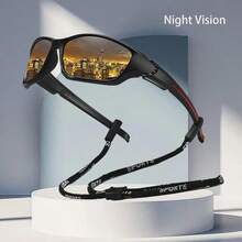 复古方形超大男女通用时尚运动眼镜，带链条，奢侈品牌设计师风格，热带海滩度假夏季粉彩色调，闪亮材质，优雅美学，适合男女度假、经典骑行、购物、户外运动、钓鱼、驾驶、跑步、徒步、露营、摩托车骑行等场合佩戴。 - GL-F33 - 查看 12