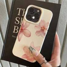 17 Pro Max Case 1pc White Matte Minimalist Lens Protection Phone Case With 3 Cute Orchid Flower Patterns, Compatible With  16 Pro Max, 15, 14 Plus, 13, 12, 11 Waterproof Shockproof Anti-Fall Scratch Resistant - 型號(1PC) - 查看 5