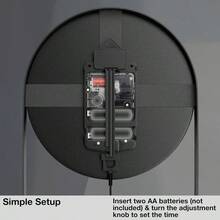 Modern  Wall Clock Decorative And Unique Metal Frame With 8 Inch Face Contemporary Minimalist Design With Silent Battery Operation Includes Both Black And Gold Pendelum - Black - View 5