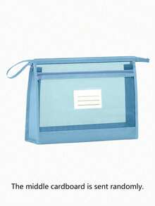 2026 New Hot Selling Dual Layer Subject Organizer Bag, A4 Transparent Mesh File Storage Bag With Zipper, Suitable For Elementary, Middle, And High School Students, Large Capacity For Textbooks, Notebooks, And Exam Papers, 4 Colors Available (Blue, Pink, Khaki, Green) - Multicolor - View 15