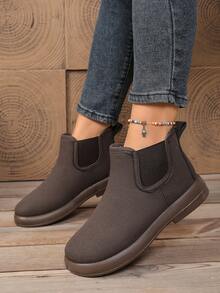 Damskie zimowe buty termiczne z podszewką, ciepłe i wygodne buty dla mam, płaskie, uniwersalne botki, antypoślizgowe śniegowce