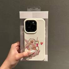 Funda de teléfono personalizada con diseño de conejo de amor dibujado a mano, elegante y simple, protección a prueba de golpes y anticaídas, resistente a la suciedad y duradera, adecuada para  17/17 Pro/17 Pro Max/17 Air/ 16/16 Pro/16 Pro Max/16 Plus/ 15/15 Pro Max/15 Pro/15 Plus/ 14/14 Pro/14 Plus/14 Pro Max/ 13/13 Pro/13 Pro Max/12/12 Pro/12 Pro Max/11/11 Pro/11 Pro Max/XR/X/XS/XS Max. Es el regalo de cumpleaños perfecto para novias, novios, esposos, esposas, amigos o para uno mismo, innovador y a la moda, adecuado tanto para hombres como para mujeres.Funda suave para antivirus, nuevo estilo y diseño, regalo protector para uso personal y corporativo - Blanco 1714 - Ver 4