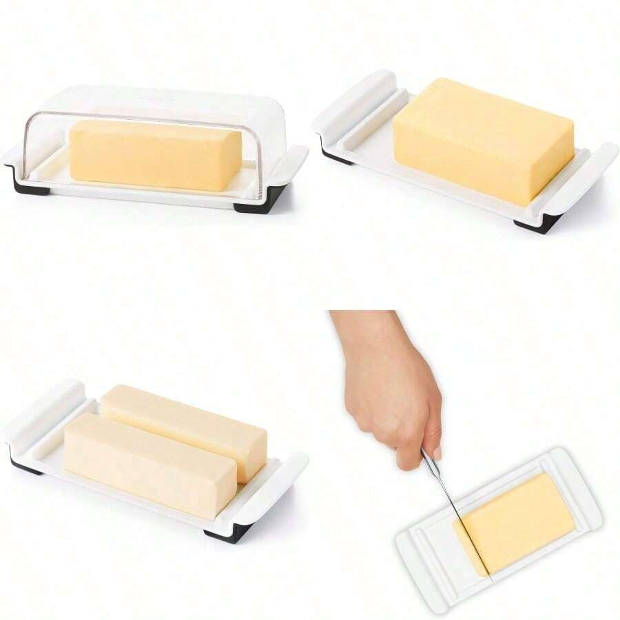 Plato ancho para mantequilla OXO Good Grips color blanco plato amplio para mantequilla o queso crema Blanco 1 - blanco - Ver 1