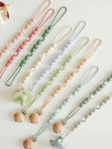 1-Piece Silicone Baby Pacifier Clip - Anti-Lost Soother Chain With 1 Clip - Multicolor - View 8