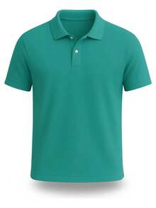 Men's Classic Pique Polo Shirt - Factory Price - verde menta - Ver 2
