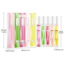 5pcs/Box Of DWN Fragrance Spray With Gift Box Packaging, Vanilla, Lemon, Jasmine, Grapefruit, Blackcurrant, Rose, Yellow Sunflower, Limited Edition Multi-Layer Fragrance Series, Lasting, Natural, Fresh And Charming, Daily Necessary Decoration, Flower And Fruit Fragrance, Citrus Wood Fragrance - Various - View 3