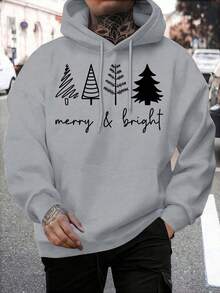 Men's Fashion Hoodie With Print - Black - View 8