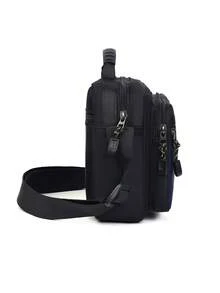 حقيبة ظهر رجالية كاجوال للخارج، حقيبة كتف قطرية ذات موضة جديدة، من قماش نايلون أحادي اللون، مغلقة بسوستة، حقيبة كتف/حقيبة متقاطعة أنيقة - الأزرق - مشاهدة 9