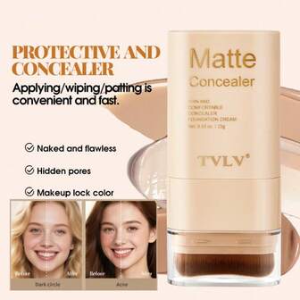 9 colores Barra correctora y base de maquillaje, Barra correctora y contorno de doble extremo con pincel, Humectante con tinte, Bálsamo de belleza con tinte para la piel, Barras correctoras y de base para maquillaje facial, Cobertura de ligera a media, Acabado luminoso