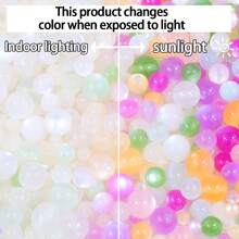 5/10/20 piezas Cuentas acrílicas arcoíris que cambian de color - Cuentas translúcidas multicolor de alta transparencia hechas a mano, accesorios DIY para joyería, encantos y decoraciones de teléfono, adecuadas para la fabricación de joyas