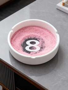 Elegant White Ceramic Ashtray - Round, Durable, Non-Electric - Ideal For Home, Parties, Birthdays, And Hotel Use - Perfect Luxury Gift For Men, Ashtrays For Outside Christmas Gifts.Christmas Decorations Home.Christmas Gifts