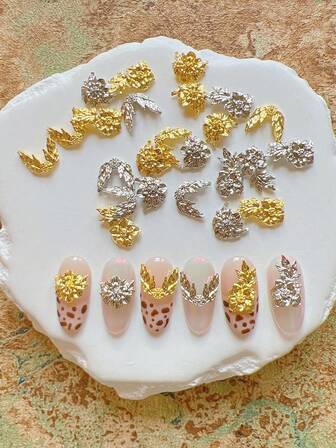 1 包中国风古典奢华金属美甲装饰 3D 金属配件