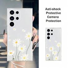 Phone Case/Cover- Daisy-Patterned Transparent Phone Case Hot Selling In Winter And Autumn, Anti Fall Square/Round Edged Transparent Phone Case Or  17/17AIR/17PRO/17PROMAX/16E/16/16PRO/16PLUS/16PROMAX/15/15PLUS/15PRO/15PROMAX/14/14PLUS/14PRO/14PROMAX/13/13mini/13PRO/13PROMAX/12/12mini/11/Plus/Pro/Max/7/8/SE/XS/XS MAX,For Samsung And For GalaxyA56/A54/A53/A52/A14/A15/A05S/A53/A34/S23/S23Ultra/S23FE/S24/S24FE/S24Ulatra/S25/S25FE/S25Ultra/S21FE(Factory Wholesale Price) - 無色 - 查看 3