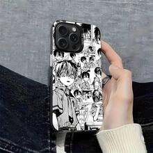 Estuche de Teléfono con Diseño Anime Hanako, Compatible para 16 Pro, 16 Pro, 16 Plus, 15 Pro, 15 Pro, 15 Plus, 15, 14 Pro, 14 Pro, 14, 13 Pro, 13 Pro, 13, 12 Pro, 12 Pro, 12, 11 Pro, 11 Pro, 11 - Carcasa Protectora Completa y Dura para Parejas - Negro - Ver 5