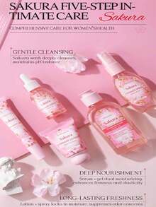5-Piece Intimate Care Set For Women, Includes Intimate Cleanser, Intimate Essence, Intimate Gel, Intimate Lotion, Intimate Spray; Deep Moisturizing And Soothing, Repairs Skin Barrier, Locks In Moisture And Maintains Microbial Balance, Provides Natural Antibacterial Protection, Suitable For Women - Multicolor - View 4