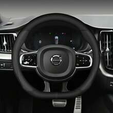 Para accesorios interiores de coche Volvo XC90 XC60 XC40 V90  V50 V40 S60 S90, funda de volante de coche de cuero de fibra de carbono - Una burbuja - Ver 1