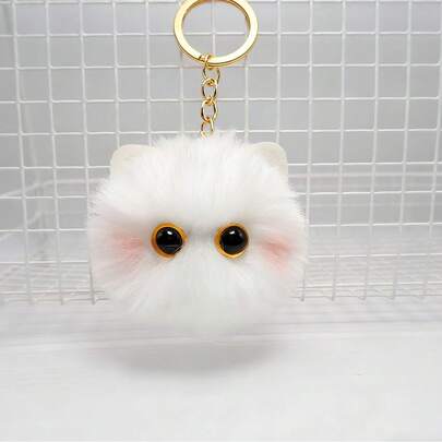 1件装时尚百搭新款简约小众设计高端可爱猫咪圣诞装饰钥匙扣，男女通用，适合日常佩戴、派对、圣诞节、节日、万圣节配饰、教师节礼物创意、包包挂饰、汽车饰品、朋友姐妹