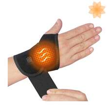 ALMOHADILLA PARA MANO ELECTRICA TERMICA, Banda de muñeca con calefacción de 3 niveles de temperatura controlada por USB, adecuada para uso en el hogar, deportes, fitness y oficina, Muñequera para alivio del túnel carpiano, soporte nocturno, para mujeres y hombres, férula ajustable para manos derecha izquierda para tendinitis, artritis, esguinces - Negro - Ver 5