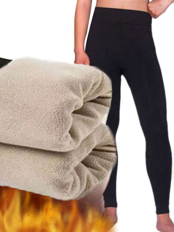 1pc Men's Thermal Underwear, Double-Sided Fleece Comfortable Insulated Leggings, Thick Fleece Lining Compression Tights, Quick-Dry Stretchy Breathable Base Layer, Suitable For Skiing, Outdoor Sports In Autumn/Winter