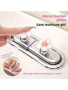 4pcs Multifunctional Toilet Button Protectors, Toilet Seat Lift Assist Accessories, Cute Flower Toilet Flush Buttons For Long Nails Bathroom Bathroom Accessories Bathroom Tools - Mixed Colors - View 3