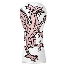Dragon Pattern Golf Club Head Cover; White Golf Club Protective Cover; PU Material; Better Protection For Golf Clubs; - White - View 10