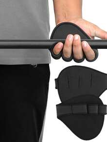 2只装掌部保护套，氯丁橡胶材质，举重专用——防滑、防汗，是举重、健美和力量举运动的理想之选，告别汗湿的健身手套。健身配件，运动，健身房，居家锻炼，女士健身手套，拳击手套，健身手套，男士健身手套。