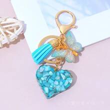 3pcs/Set Bohemian Butterfly And Tassel Pendant Keychain, Valentine's Day Car Accessory, Backpack Accessory, Suitable For School Use. Love Style, Cute Gothic Style, Y2K Style, An Excellent Gift Choice For Christmas And Valentine's Day. Bag Accessory, Pendant, With An ID Card Holder. Car Accessory, Backpack Accessory, Pendant - Multicolor - View 10