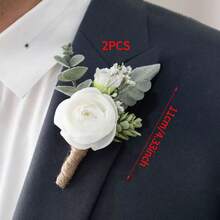 Bó hoa giả màu trắng ngà, bó hoa cho phù dâu, lễ cưới, tiệc tùng, kỷ niệm, trang trí bàn ăn. - Nhiều màu - Xem 11