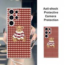 Phone Case/Cover- Red Plaid Bear Phone Case Hot Selling In Winter And Autumn, Anti Fall Square/Round Edged Transparent Phone Case Or  17/17AIR/17PRO/17PROMAX/16E/16/16PRO/16PLUS/16PROMAX/15/15PLUS/15PRO/15PROMAX/14/14PLUS/14PRO/14PROMAX/13/13mini/13PRO/13PROMAX/12/12mini/11/Plus/Pro/Max/7/8/SE/XS/XS MAX,For Samsung And For GalaxyA56/A54/A53/A52/A14/A15/A05S/A53/A34/S23/S23Ultra/S23FE/S24/S24FE/S24Ulatra/S25/S25FE/S25Ultra/S21FE(Factory Wholesale Price) - 無色 - 查看 3