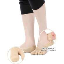 6 Pairs Women Toe Socks No Show Toe Separator Full Finger Low Cut Liner Socks With Gel Tab(Color Set 1),28193684 - 霧霾藍 - 查看 5