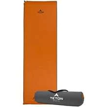 Teton - Cojín Deportivo para Dormir, para Camping, mochileros, Senderismo(Autoinflable regular Naranja) - Multicolor - Ver 2