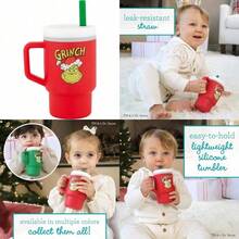 Infantino - My 1st Tumbler edición limitada adorable taza miniatura con popote a prueba de fugas y asa para niños pequeños fomenta la hidratación fácil de limpiar 266 ml rojo - rojo - Ver 1