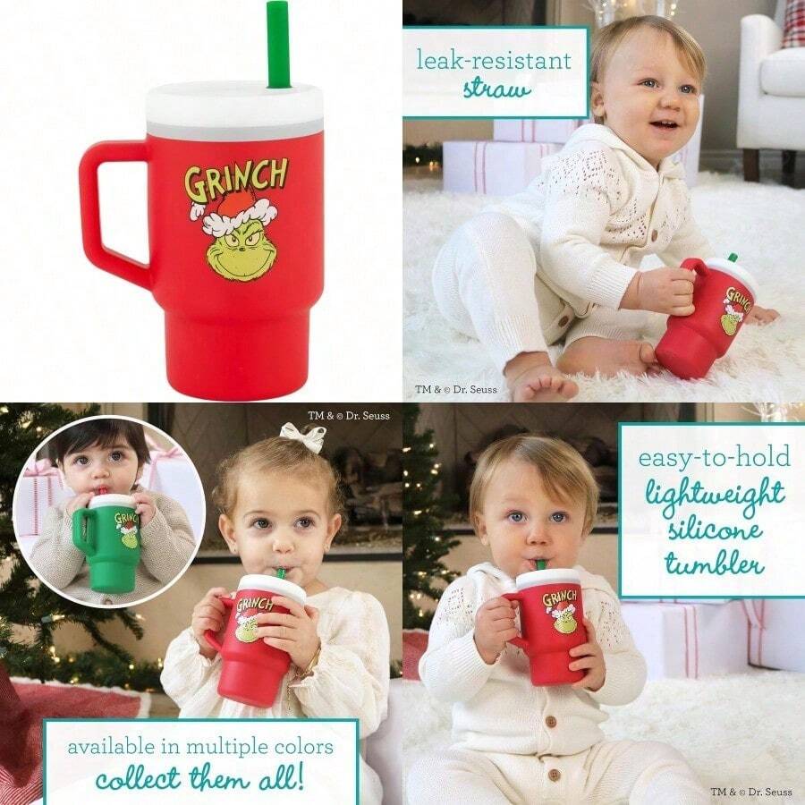 Infantino - My 1st Tumbler edición limitada adorable taza miniatura con popote a prueba de fugas y asa para niños pequeños fomenta la hidratación fácil de limpiar 266 ml rojo - rojo - Ver 1