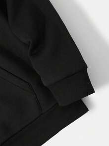 Men Graphic Long Sleeve Cotton Pullover Hoodies, Y2K Streetwear, Grunge Goth Jesus Style, Halloween And Christmas Gift For Couples, - 黑色 0921GO1 - 查看 4