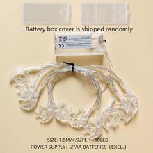 1pc 1.5/3 Meters 10/20 LED Pearl Starry Moon Decorative String Light, Battery Powered Fairy Lights Suitable For Bedroom, Living Room, Party, Wedding, Home, Yard, Path, Holiday Party Supplies, Party Decor, All Season Decor, Fireplace, All Season Decor [Batteries Not Included] - Warm Color - View 8