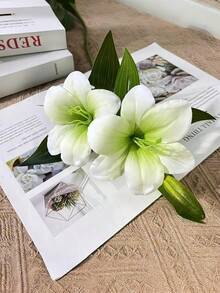 1pc Lily Artificial Flower Fake Flower Decoration Bedroom Living Room Dresser Artificial Flower Interior Decoration Fake Flower Day Lily Flower Pink/Blue/White, Valentine Day, Gift Gifts Birthday Graduation