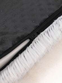 1件装狗/猫床垫，冬季保暖毛绒睡垫，底部防滑，加厚柔软泡沫垫，可水洗，适合大型犬 - 深灰色 - 查看 10