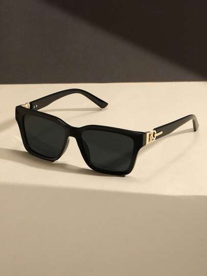 1pc Plastic And Metal Full Frame Shaped Anti-UV Vintage Western Classic Delicate Looks Street Style Fashion Glasses For Women Summer Beach Street Snap Carnival Club Fashion Accessories