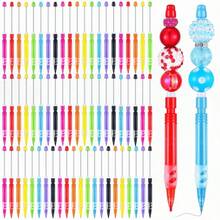 32/15pcs Pensil Otomatis Manik-Manik Terlaris, Pengiriman Acak Berbagai Warna, Aksesoris Perhiasan DIY, Alat Tulis Kreatif, Hadiah Liburan, Manik-Manik Fokus - Set Campuran - View 8