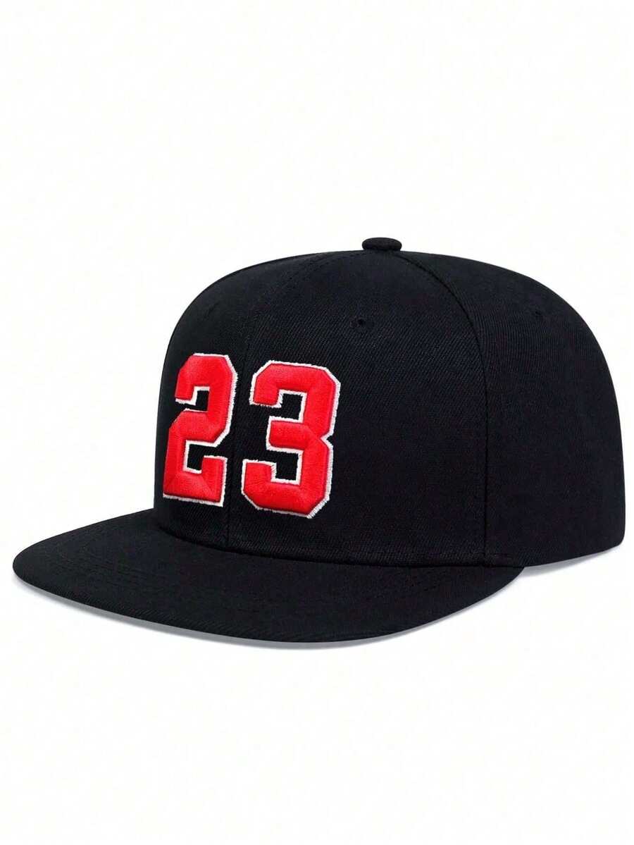 1 pièce Casquette de baseball unisexe à numéro brodé, style décontracté et réglable, convient pour le printemps et l'automne