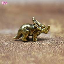 1pc Three-Dimensional Retro Brass Dinosaur Statues - Jurassic Series, Solid Copper Statues, Perfect For Desk And Living Room Garden Decoration - Car Decoration, Collectible Toys, Home Decoration Statues, Animal Statues, Busts And Model Tyrannosaurus Rex, Bronze, Desk Decoration, Men's Gifts, Christmas Gifts, Back-To-School Season Gifts, Valentine's Day Gifts - Multicolor - View 11
