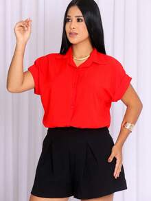 Simples    Botões na frente  Botão - Vermelho - Visão 4
