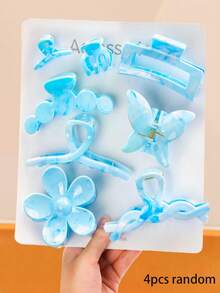 8pcs/Set Dreamy Pink Hair Claw Clips, Includes Flower, Butterfly, Minimalist Geometric Styles In Gradient And Solid Pink Tones, Soft And Attractive, Easy To Create Sweet Hairstyles - Suitable For Girls And Women, Essential For Daily Styling, All Seasons Fall Hair Accessories Autumn Hair Clips Fashion Hair Clutch Elegant Clips For Hair Winter For Vacation Outfits Woman - Multicolor - View 24