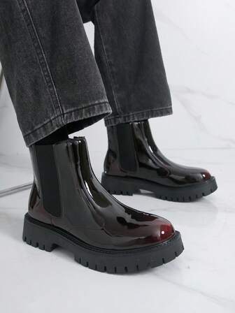 Men's Chelsea Boots, Patent Leather Shiny Dress Shoes, Thick Sole Elevator Office Boots, Mid-Calf Short Boots, Motorcycle Boots, Ankle Boots, Wedding Shoes