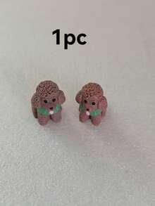 1 件/5 件/10 件随机款式树脂狗雕像可爱宠物微型摆件桌面装饰汽车装饰微景观配件（手工制作，有轻微瑕疵，尺寸如标记）