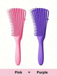 1pc Detangling Brush For Black Natural Hair, Detangler Brush For Curly Hair Afro 3/4abc Texture, Faster N Easier Detangle Wet Or Dry Hair With No Pain Hair Brush Comb ,Hair Styling Tools ,Hair Styling Kit ,Hair Style Tool ,Hair Tool Kit - Multicolor - View 5