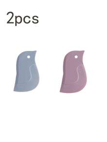 1/3/5 件企鹅形硅胶刮刀，多功能厨房清洁工具，用于刮除油脂和烘焙，无需电池，适用于清洁水槽和台面残留物，厨房刮刀工具，软边刮刀